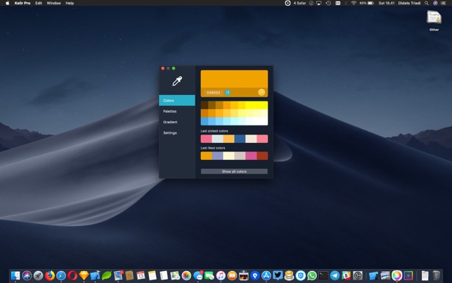Capturez les couleurs depuis un logiciel sur Mac OSX